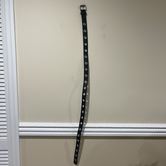 Black Belt with Silver Eyelets - Picture 2 of 3
